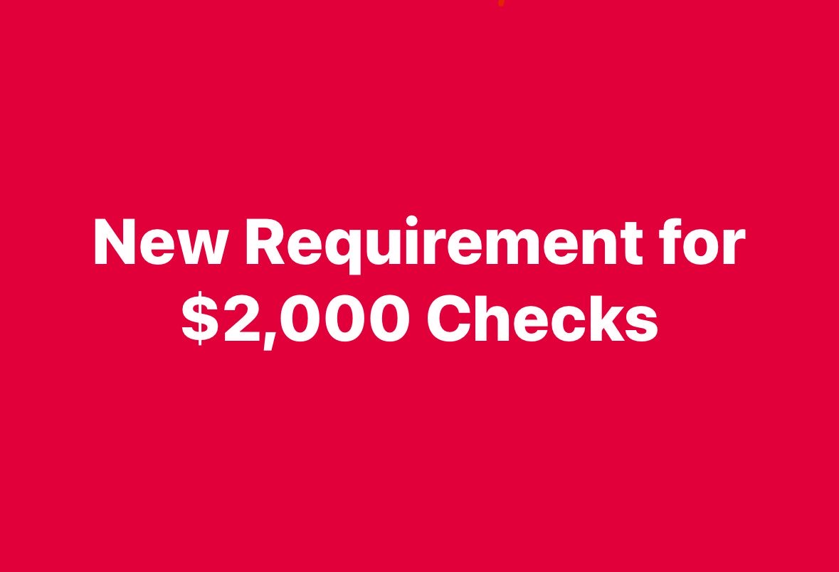 A new requirement for the $2,000 checks has emerged